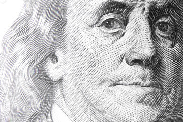 fragment of old 100 dollar bill