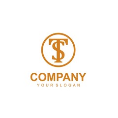 letter t,s logo template design vector