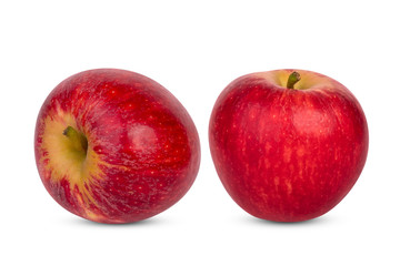 whole of red apple isolated on white background