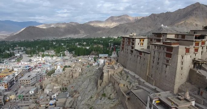 Leh Palace is a former royal palace overlooking the Ladakhi Himalayan town of Leh. A precursor to the Potala Palace in Lhasa, Tibet, the palace was built by King Sengge Namgyal in the 16th century.