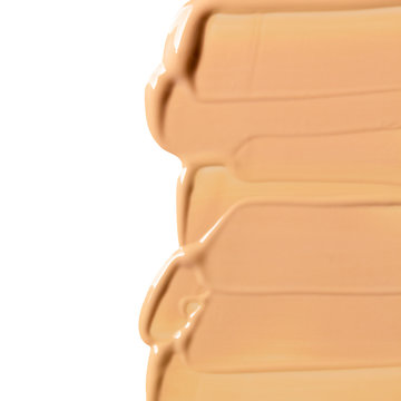 BB, CC cream foundation smudge isolated on white background