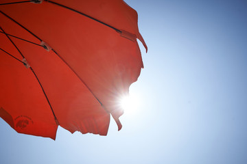parasol with sky in the sun - 277155755