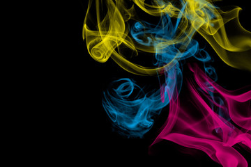 Colorful Smoke CMYK - obrazy, fototapety, plakaty