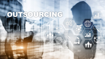 Outsourcing Human Resources. Global Business Industry Concept. Freelance Outsource International...