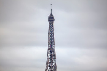 Fototapeta na wymiar Eiffel Tower top view of construction