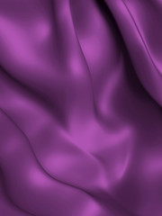 Beautiful Purple Satin Fabric for Drapery Abstract Background. Color Silk Fabric.