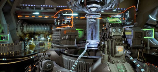 sci-fi secret unit control room