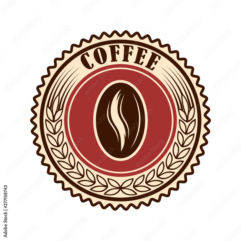 Wall mural coffee house emblem template. design element for logo, label, sign, poster, flyer. vector illustrati