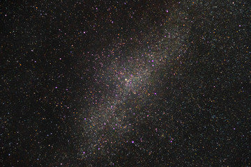 night sky with far away galaxy of stars