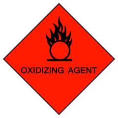 Oxidizing Agent Symbol Sign Isolate On White Background,Vector Illustration EPS.10