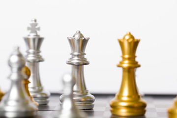 Chess and chess pieces, competition and confrontation