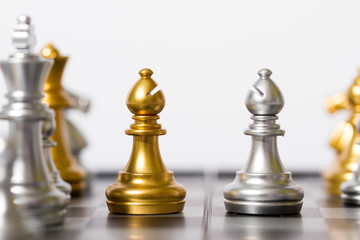 Chess and chess pieces, competition and confrontation