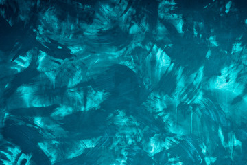 Fototapeta na wymiar blue streaks of watercolor paints closeup. Color paint background
