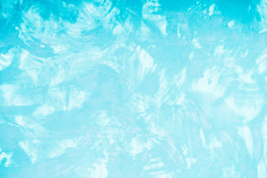 blue streaks of watercolor paints closeup. Color paint background