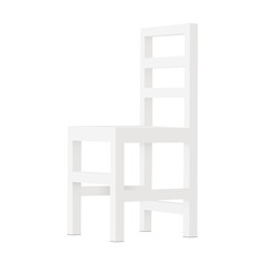 Chair mockup isolated on white background - side view. Vector illustration