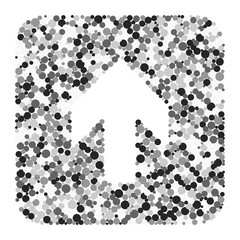 Up arrow color distributed circles dots illustration