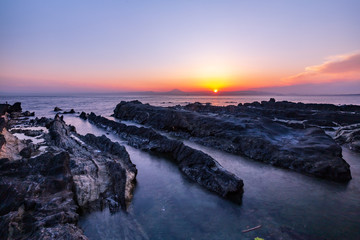 三浦半島の夕景・荒崎公園