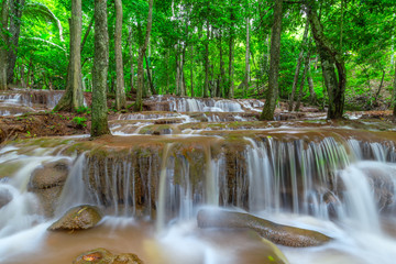 Waterfall in Tropical Rain forest ,Pa Wai Waterfall,Tak Province, Thailand