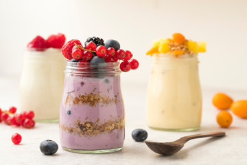 3 Homemade fruit yogurts