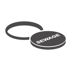 Sewerage icon in flat style.Vector illustration.	