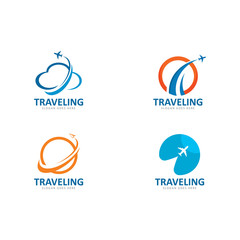 Travel logo vector icon template design 