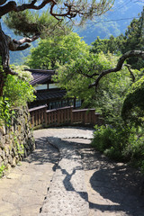 赤沢宿の町並み（山梨県早川町）,akasawashuku,hayakawa town,yamanashi,japan