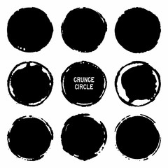 Abstract vector ink frames on white background