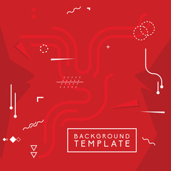 modern vibrant abstract memphis style background