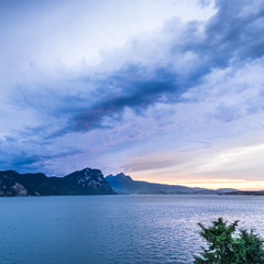 Storm clouds over Lake Lucerne.