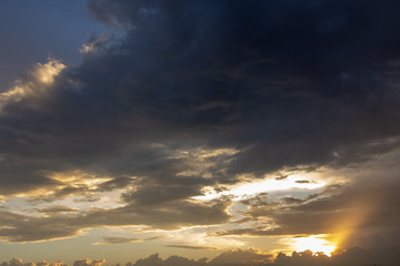 Amazing sunset sky for abstract background. Vivid colors.