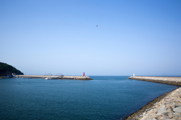 Obraz premium Gyeokpo harbor in Buan-gun, South Korea.