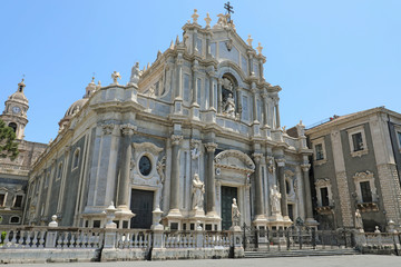 Fototapeta premium Catania Cathedral dedicated to Saint Agatha, Catania, Sicily, Italy
