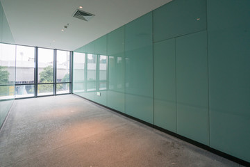 Entrance hall and empty floor tile, interior space