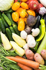 Background from organic vegetables without GMOs grown without pesticides in ecologically clean regions of Europe