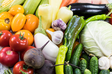 Background from organic vegetables without GMOs grown without pesticides in ecologically clean regions of Europe