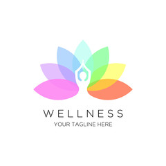 Yoga logo vector emblem