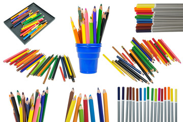 Fototapeta premium Set of color pencils