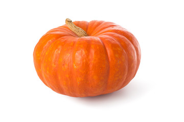Large pumpkin isolated over white