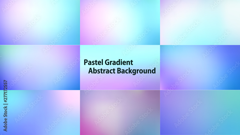 Leinwandbilder pastel multi color gradient vector background,simple form and blend of color spaces as contemporary 