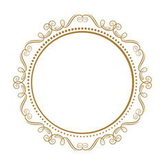 Vector decorative vintage frame on a white background.