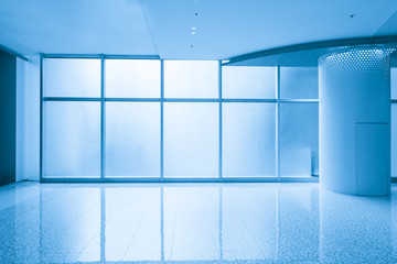 Business Center Corridor and Glass Window