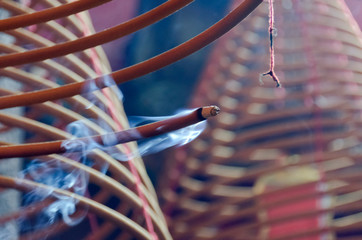 Incense Coils in Man Mo Temple