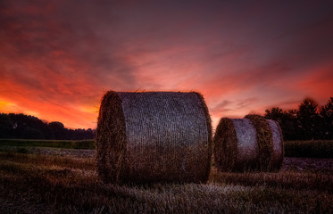 Haystack in a Croatian country-side