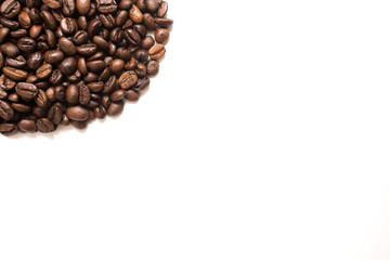 Coffee beans. Isolated on white background.