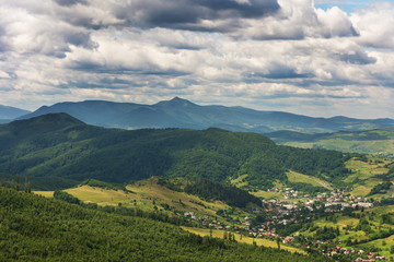 Beautiful views on the ridge Borzhava, which is in the Ukrainian Carpathian mountains