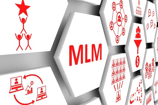 MLM concept cell background 3d illustration