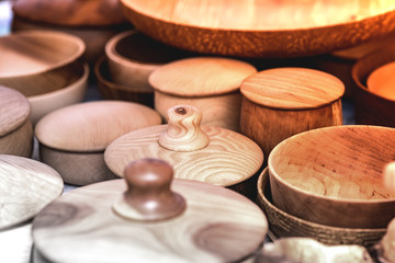 Wooden utensils and pots