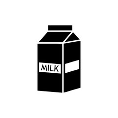 Milk icon template design trendy. Flat vector illustration in black on white background. EPS 10