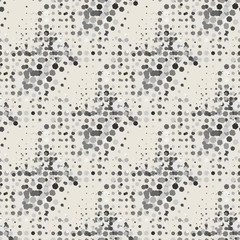 Abstract geometric monocrome halftone seamless pattern. Hipster fashion design print halftone background. Modern stylish texture. Repeating tiles from small triangles.