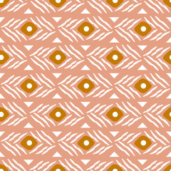 Ethnic geometric shapes seamless vector pattern.